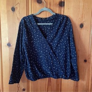 Madewell silk wrap shirt